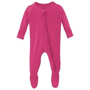 Hot Pink Ruffle Onesie